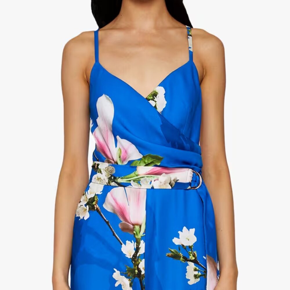 *NEW* TED BAKER LIGITA HARMONY ROYAL BLUE FLORAL JUMPSUIT